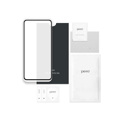 Защитное стекло PERO Full Glue для ZTE BLADE V2020, черный