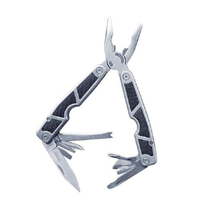 Мультитул Stinger, сталь/пластик, 10 инструм., нейл.чехол, 12 насадок MT-3011BK