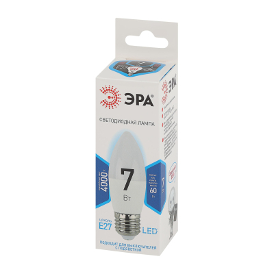 Лампа светодиодная ЭРА STD LED B35-7W-840-E27 E27 / Е27 7Вт нейтрал. свет
