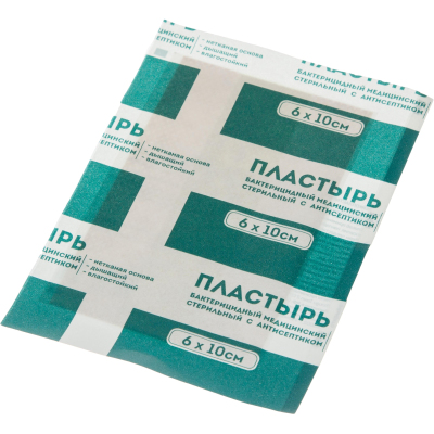 Перевяз. ср-ва Лейкопластырь бакт. 6х10см нетканый, 50шт/уп