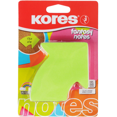 Стикеры фигурные Kores FANTASY ARROW 70x70мм,5смешан.неон.цв. по 250л 48704