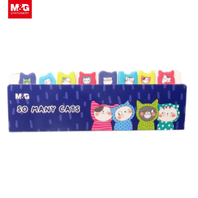 Клейкие закладки бумажные M&G So Many Cats, 8 бл по 20 л, принт, 15x53 мм