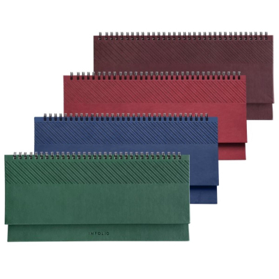 Планинг датированный 2024, Infolio, 140х292 мм, 128 стр.,Velure AZ2603/blue