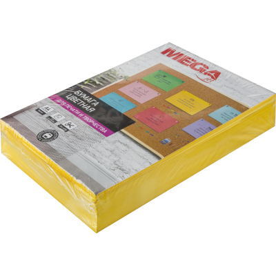Бумага цветная ProMEGA Jet (А4,80г,желтый интенсив) пачка 500л альт