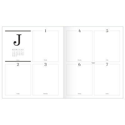 Планнер датированный 2024, Be Smart, 160х190мм, 56с, Sence, камень,N3867