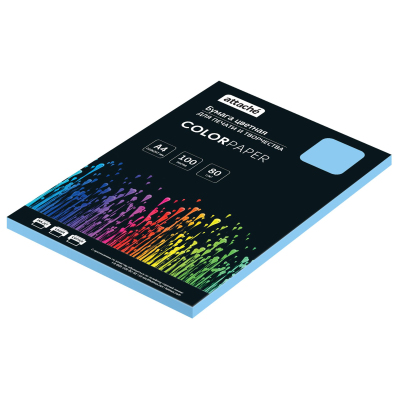 Бумага цветная Attache (голубой пастель), 80г, А4, 100 л