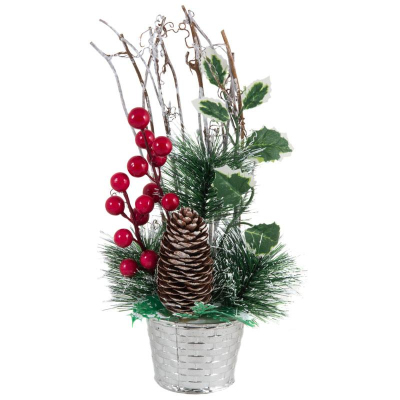 Елка искусственная Новогодняя композиция SYCB17-145 27 см, 003259