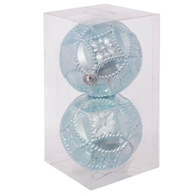 Украшение нов Шар Готич орнамент, наб 2шт, D10 см, L20 W10 H10 см 722978