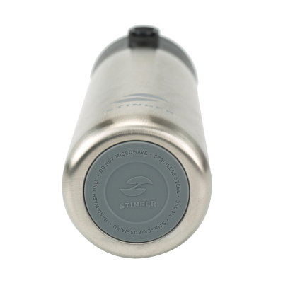 Термокружка Stinger, 0,35л,сталь/пластик,сереб., 6,6x6,4x20,3см,HD-350-35