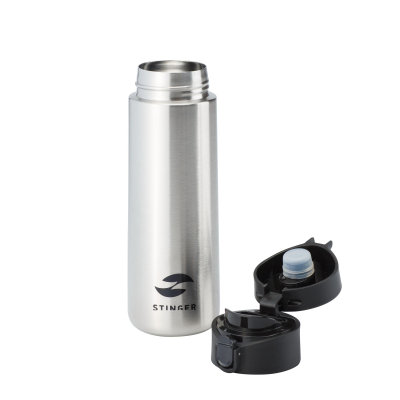 Термокружка Stinger, 0,35л,сталь/пластик,сереб., 6,6x6,4x20,3см,HD-350-35