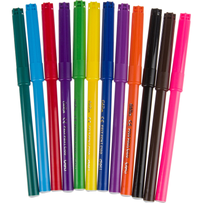 Фломастеры Deli EC10000 ColoRun Вентилируемый 12цв/наб