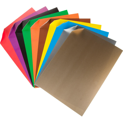 Картон цветной Комус Три богатыря 10л 10цв А4 мелов(золото+сереб) папка