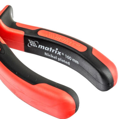 Круглогубцы 160 мм двухкомпонентные рукоятки NICKEL Matrix 17355