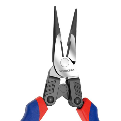 Длинногубцы с резцом силовые 200мм WORKPRO (WP231088)