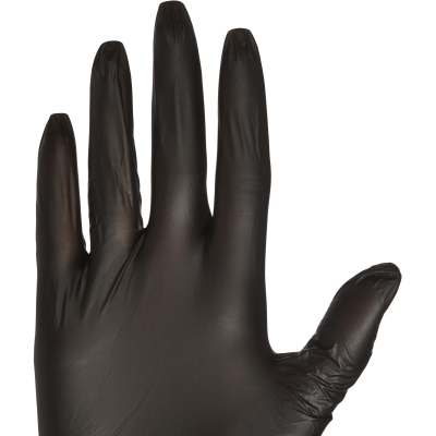 Перчатки однораз виниловые черные, н/о, размер XL, 50 пар/уп, AVIORA, ПС