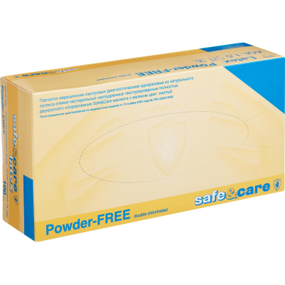 Мед.смотров. перчатки латекс н/c, н/о, текст, 2-хлор S&C TL/DL202 (L) 50п