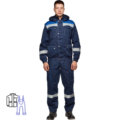 Костюм рабочий летний муж.Антей СОП син/вас (КПК) 52-54 (104-108)/182-188