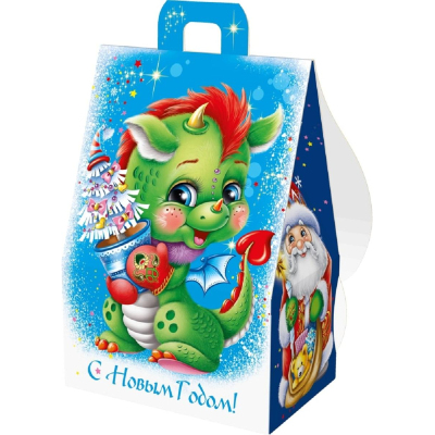 Новогодний сладкий подарок Домик дракоши 500 грамм 2023,К13