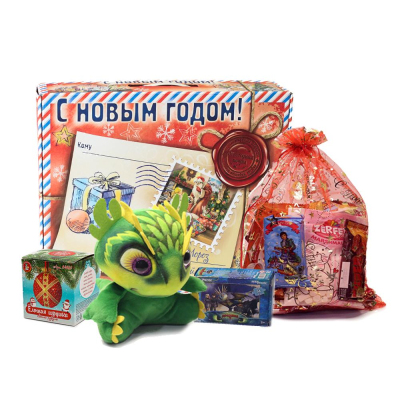 Новогодний сладкий подарок Подарок с игрушкой 1000г КА-42