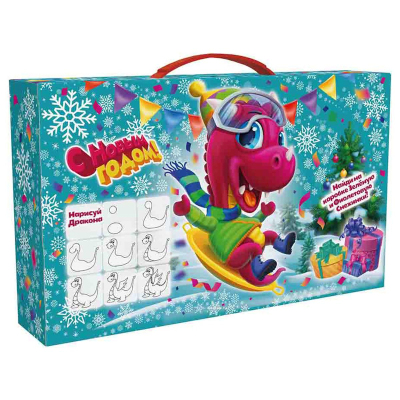 Новогодний сладкий подарок Чемоданчик Марсик, картон 1000 г