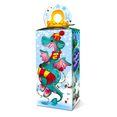 Новогодний сладкий подарок в картоне Дракошки, 500г КА-48