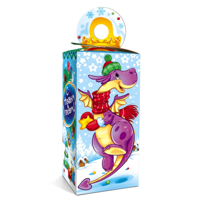 Новогодний сладкий подарок в картоне Дракошки, 500г КА-48
