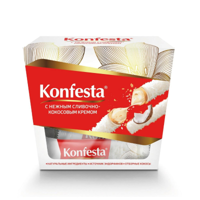 Конфеты Konfesta с кокосовой начинкой, 130 гр