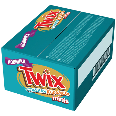 Шоколадный батончик Twix соленая карамель minis, 2,7кг/уп