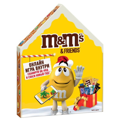 Конфеты M&M`s & Friends пряничный Домик с игрой, 211г