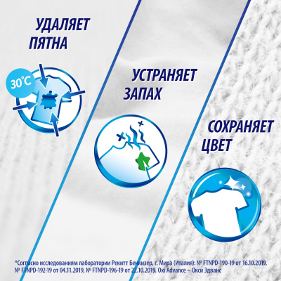 Пятновыводитель VANISH Oxi Advance Мультисила для белых тканей 1,5л гель