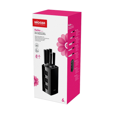 Набор из 5 ножей с унив. керамическим блоком, NADOBA, серия KEIKO (722920)