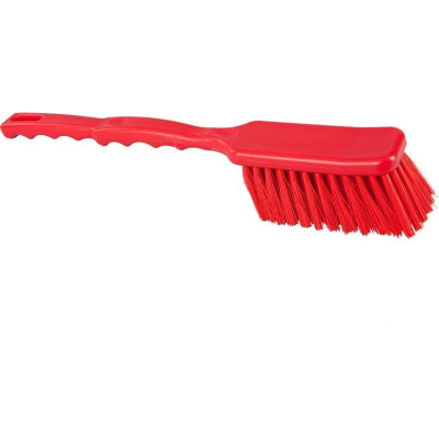 Щетка ручная FBK с длинной ручкой 410х55мм жесткая красная 10233-3