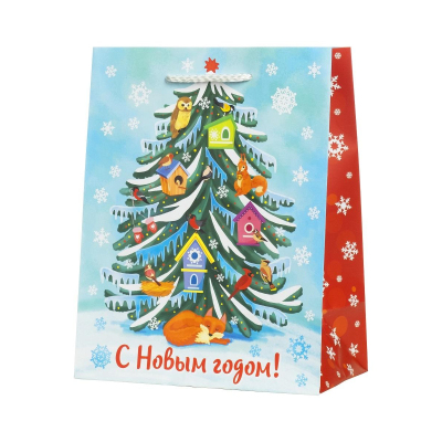 Пакет бумажный с ламинац,шир.17,8 cм,140 г/м2 17,8x22,9x9,8см ,НГ,арт.89713