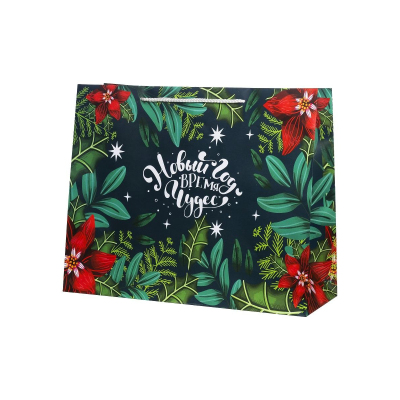 Пакет бумажный с ламинац.,шир.40,6 cм, 157 г/м2 /40,6x33x16см ,НГ,арт.89768