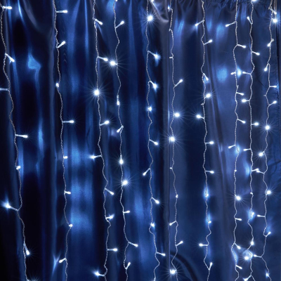 Электрогирлянда Занавес FERON CL24, 480LED, (бел), стробы, 3x3м IP44 41631