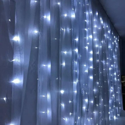 Электрогирлянда Занавес FERON CL24, 480LED, (бел), стробы, 3x3м IP44 41631