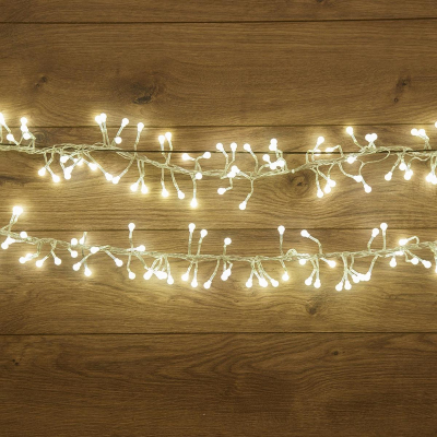 Гирлянда светодиодная Мишура 6 м прозрачный ПВХ, 576 , цвет белый 303-615