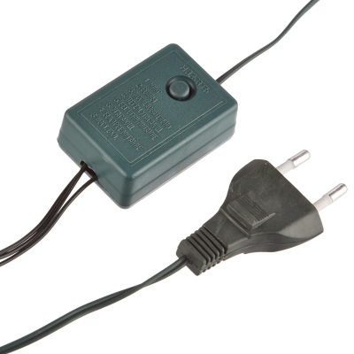 Электрогирлянда 100 л.рис 2/8ф 6.62м цв.лампы/зелен.пр в кор. Е2019