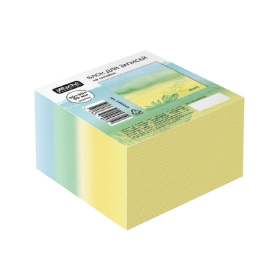 Блок для записей Attache Selection 90x90x50 Акварельная флора, зеленый