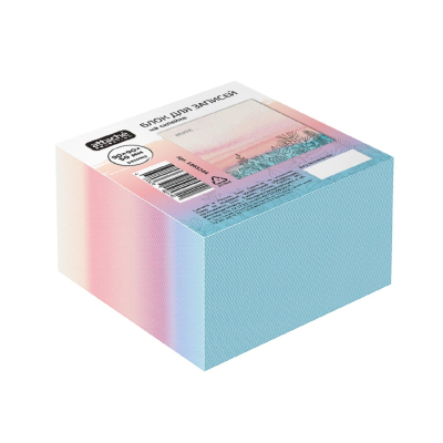 Блок для записей Attache Selection 90x90x50 Акварельная флора, бежевый