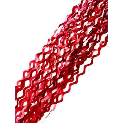 Дождик новогодний Magic Time Красные волны из ПЭТ 9x100см 88720