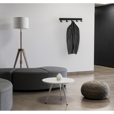 Вешалка настенная KD_Эльда-8, 500х26х50, 5 крючков, черная