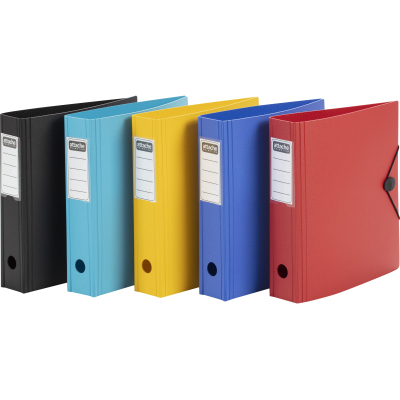 Папка-регистратор А4 80мм Attache на резинке, полифом, желтый