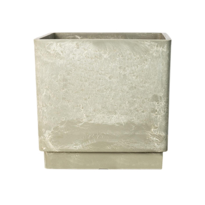 Горшок квадратный (С ВКЛАДЫШЕМ КОНТРОЛЯ ВОДЫ) светло-серый, H-16UF30сду