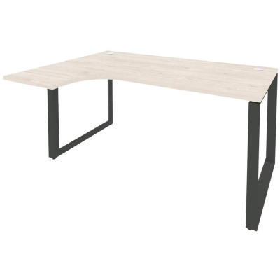 Стол ONIX-О левый О на металлокаркасе O.MO-SA-4L денвер светлый/антрацит