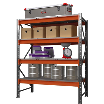 Стеллаж металлический ГТС_Оптима, 2500x1540x785, Ярусы: 4 шт. метал