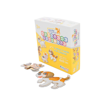 Пазл картонный KiddieArt 7/28 Домашние животные 28дет/наб C22001