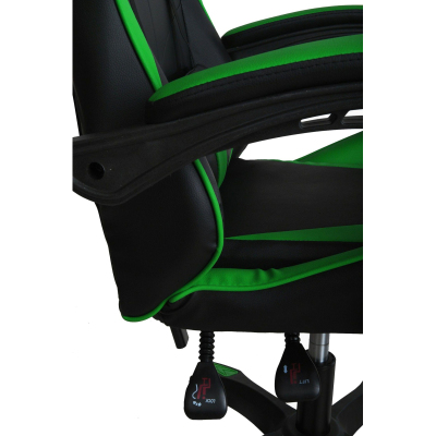 Кресло игровое GRAMBER, черно-зеленый Е07