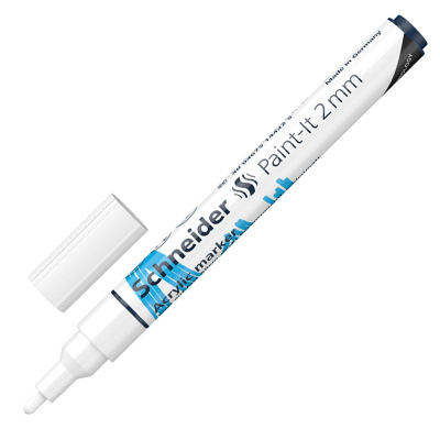 Маркер акриловый Schneider Paint-It 310 2мм пулевидный белый 120149