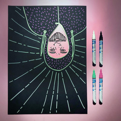 Маркер акриловый Schneider Paint-It 310 2мм пулевидный белый 120149